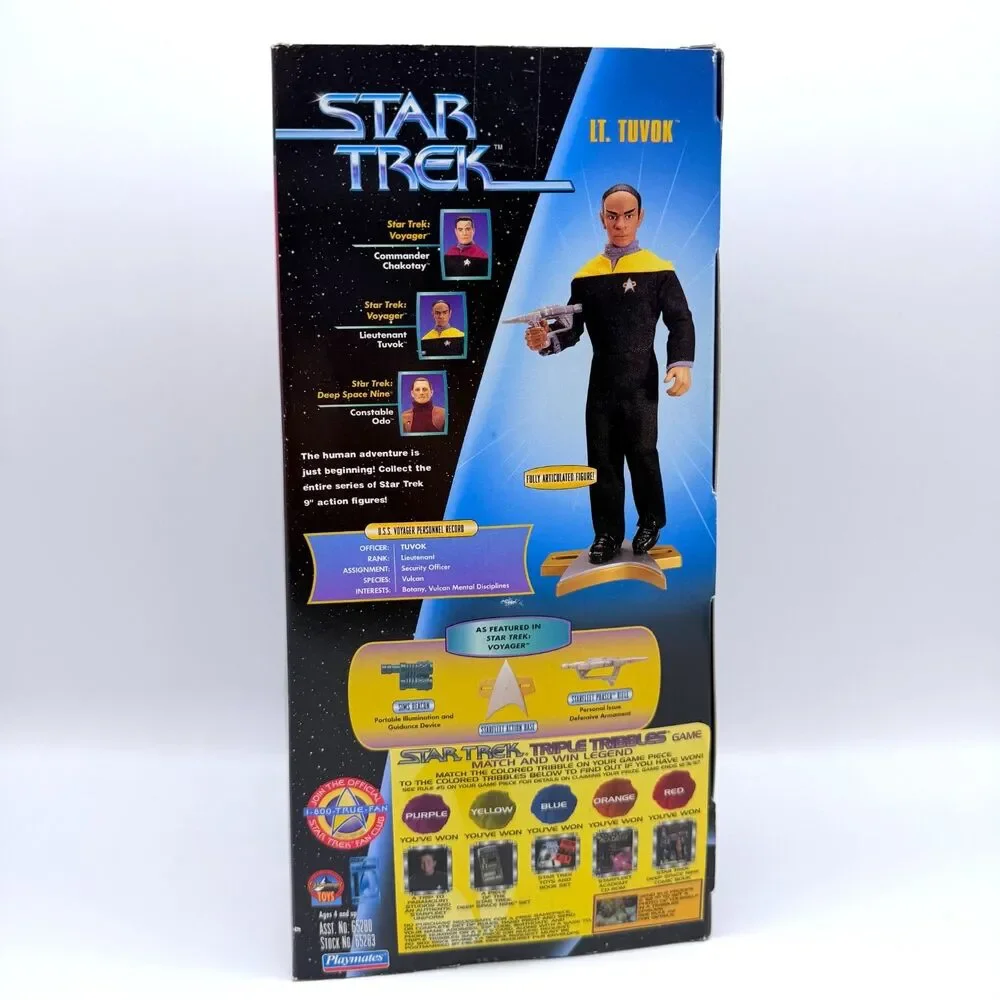 Star Trek Lt Tuvok Warp Factor Series 1 Action Figure 1997 Playmates New In Box